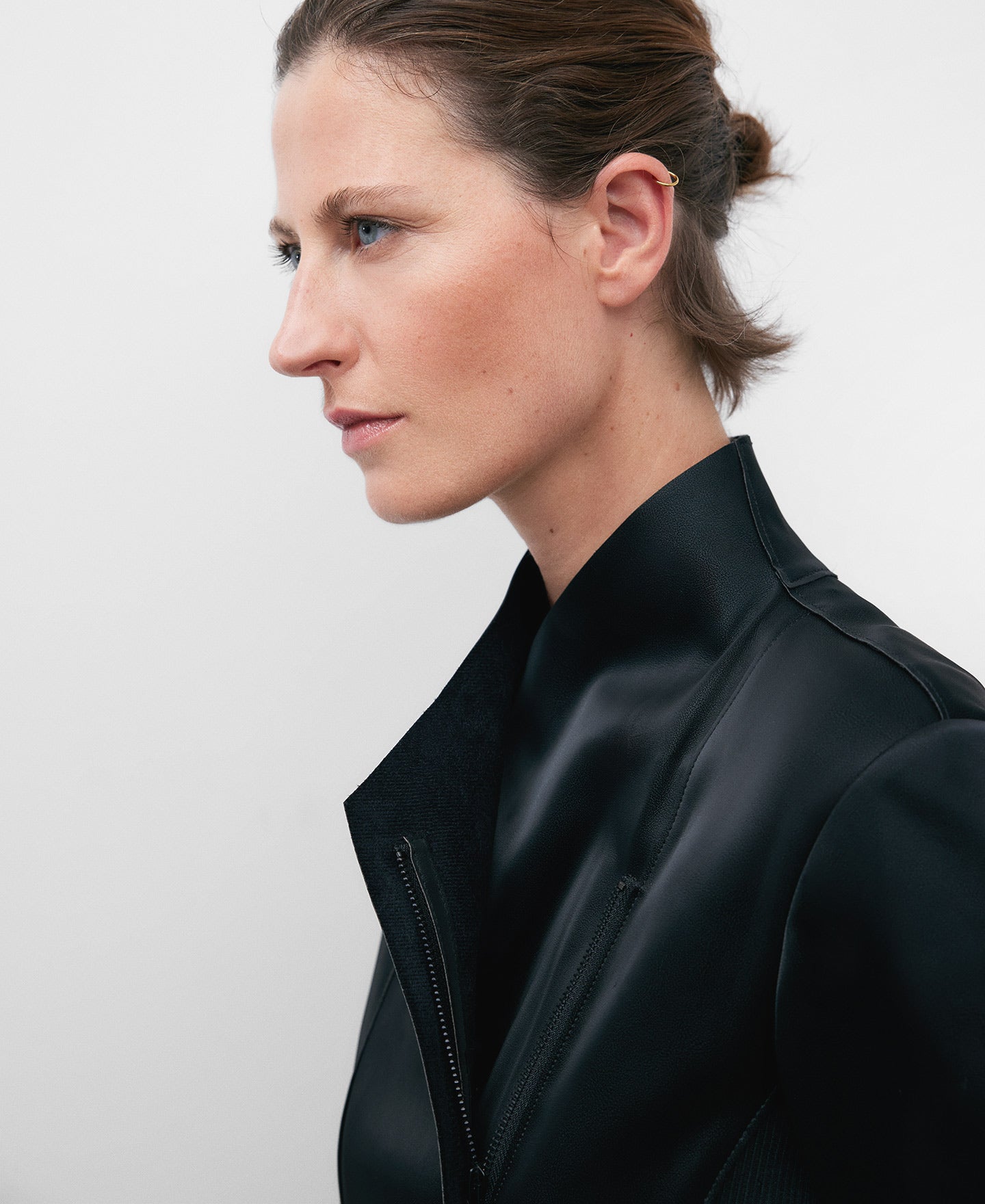 Black Fitted Biker Jacket Woman