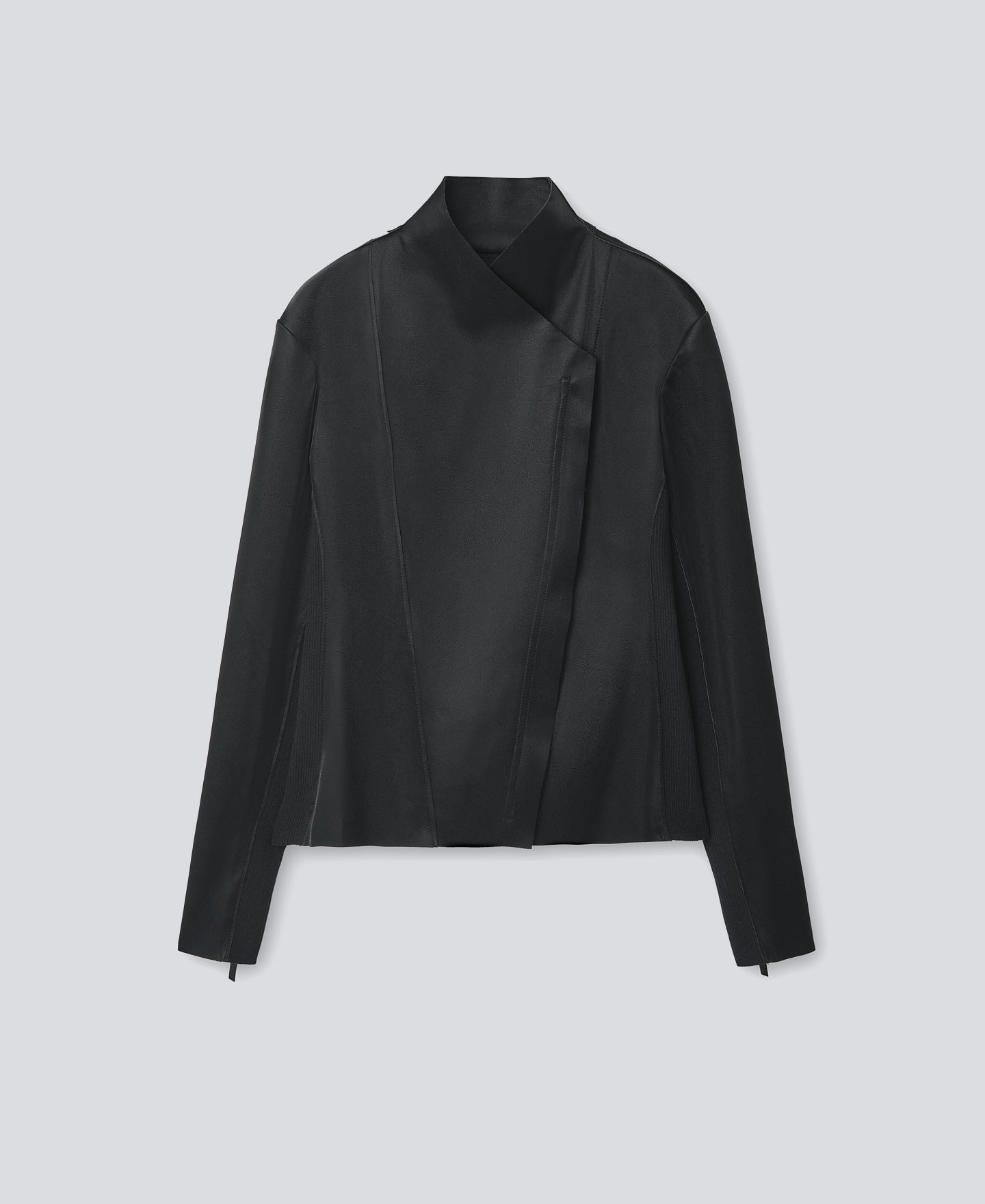 Black Fitted Biker Jacket Woman