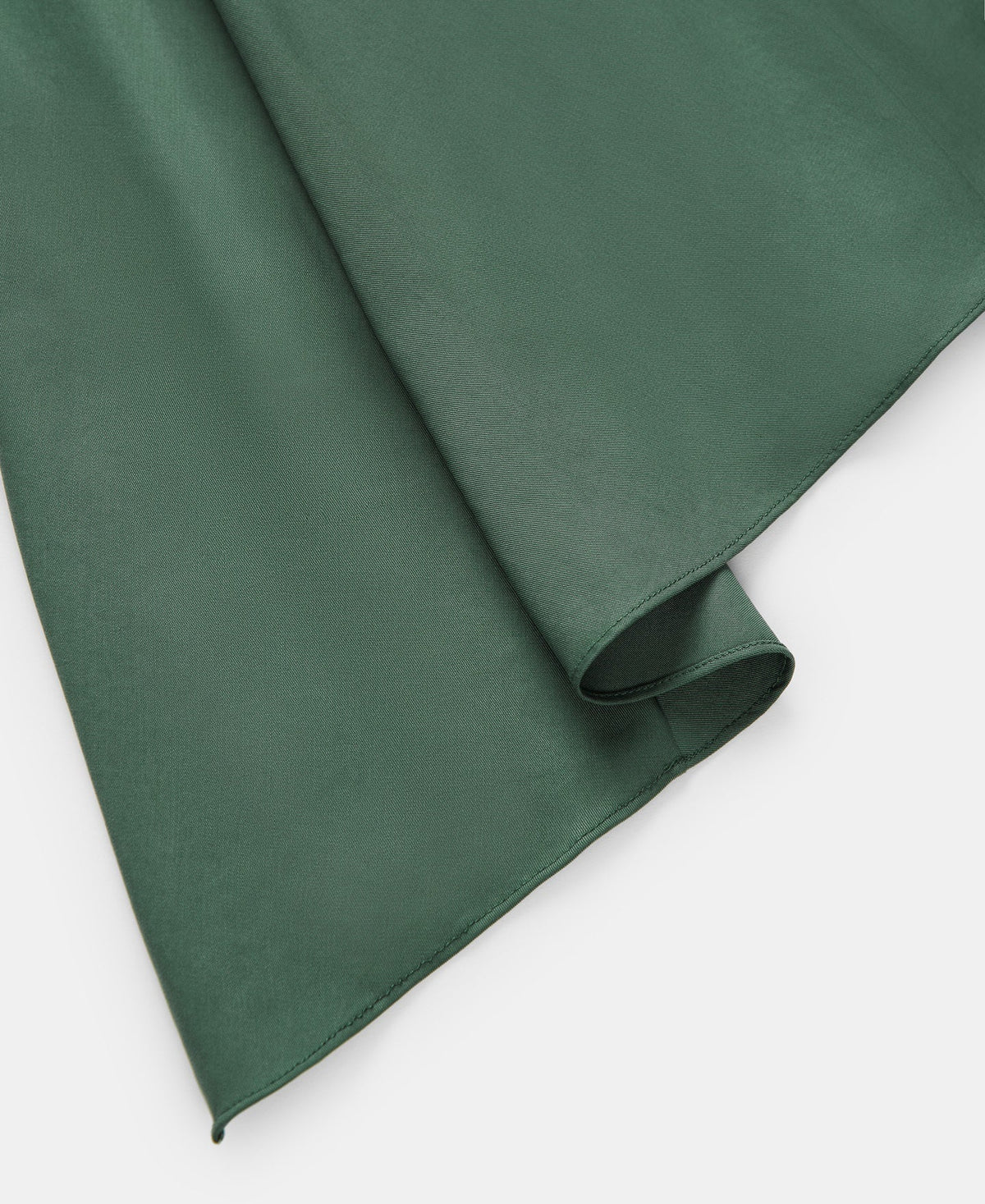 Green Asymmetrical Green Lyocell Skirt