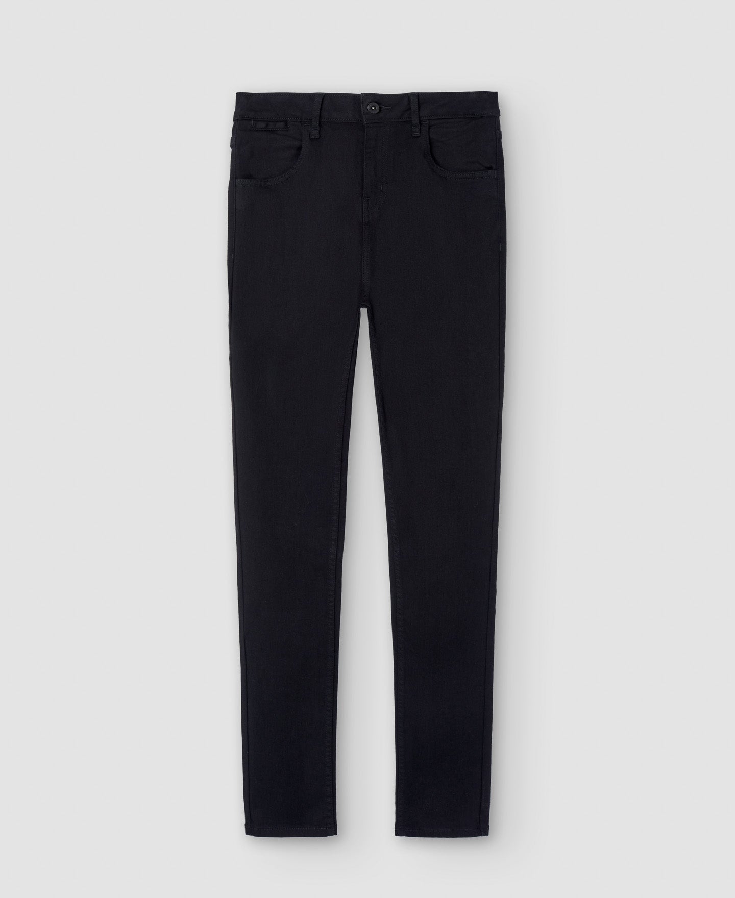 Black Cotton Fabric Skinny Trousers