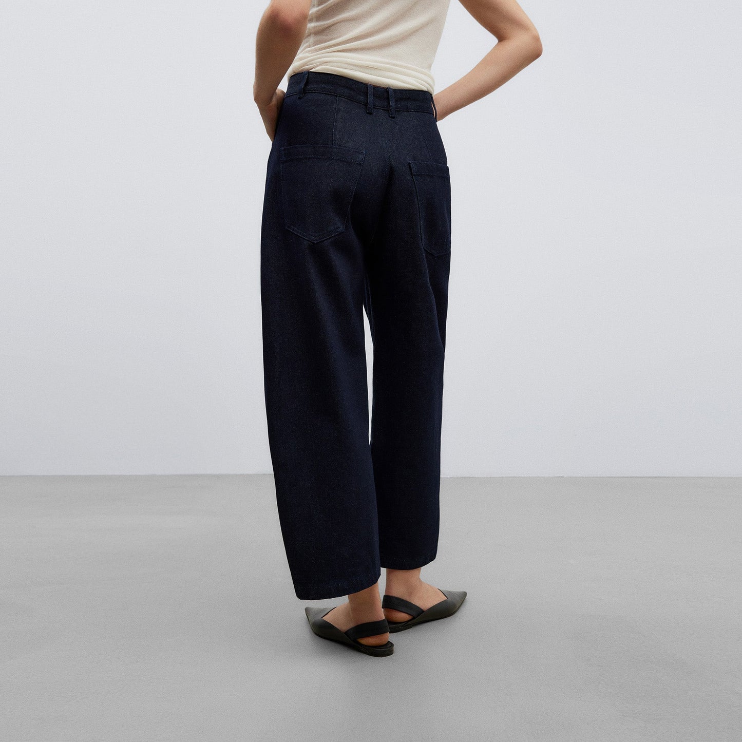 Denim Blue Organic Cotton Banana Trousers