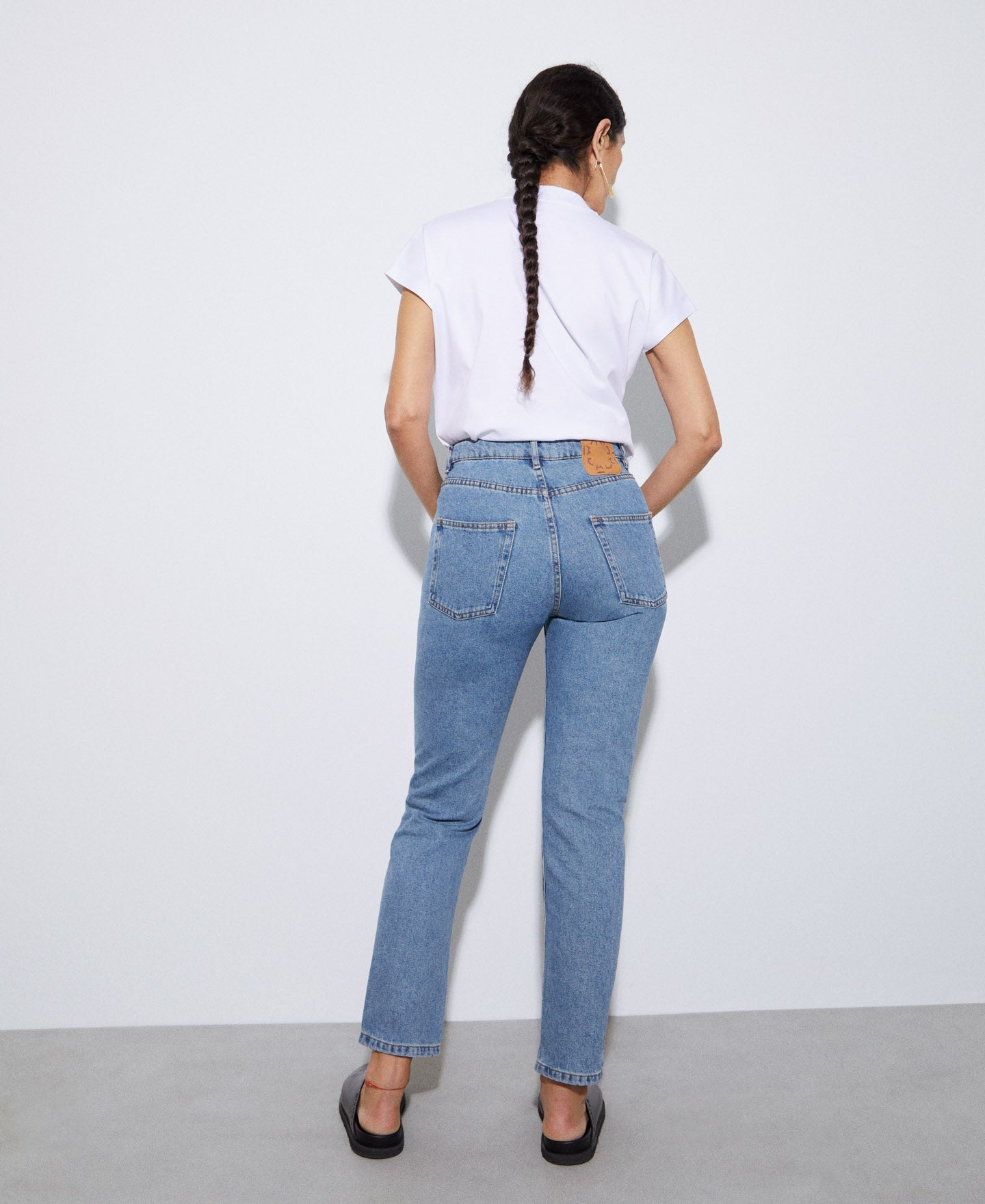 Navy Blue Recycled Cotton Denim Jeans