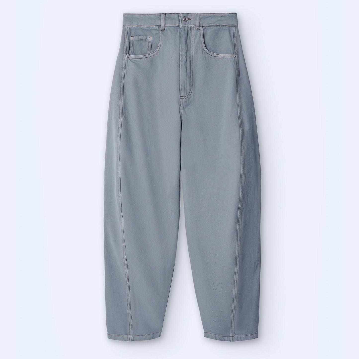 Grey Cotton Banana Fit Jeans