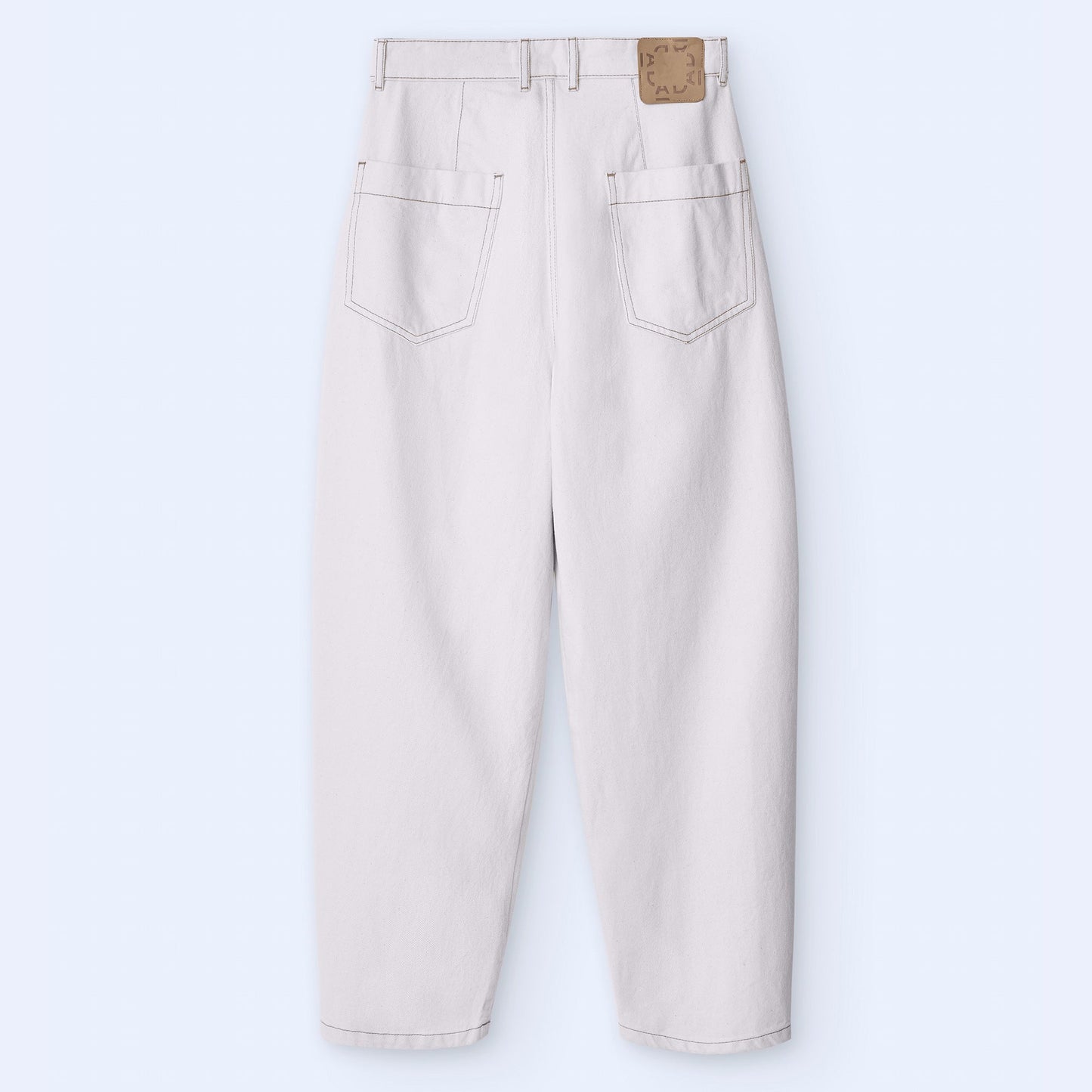 Ecru Cotton Banana Fit Jeans