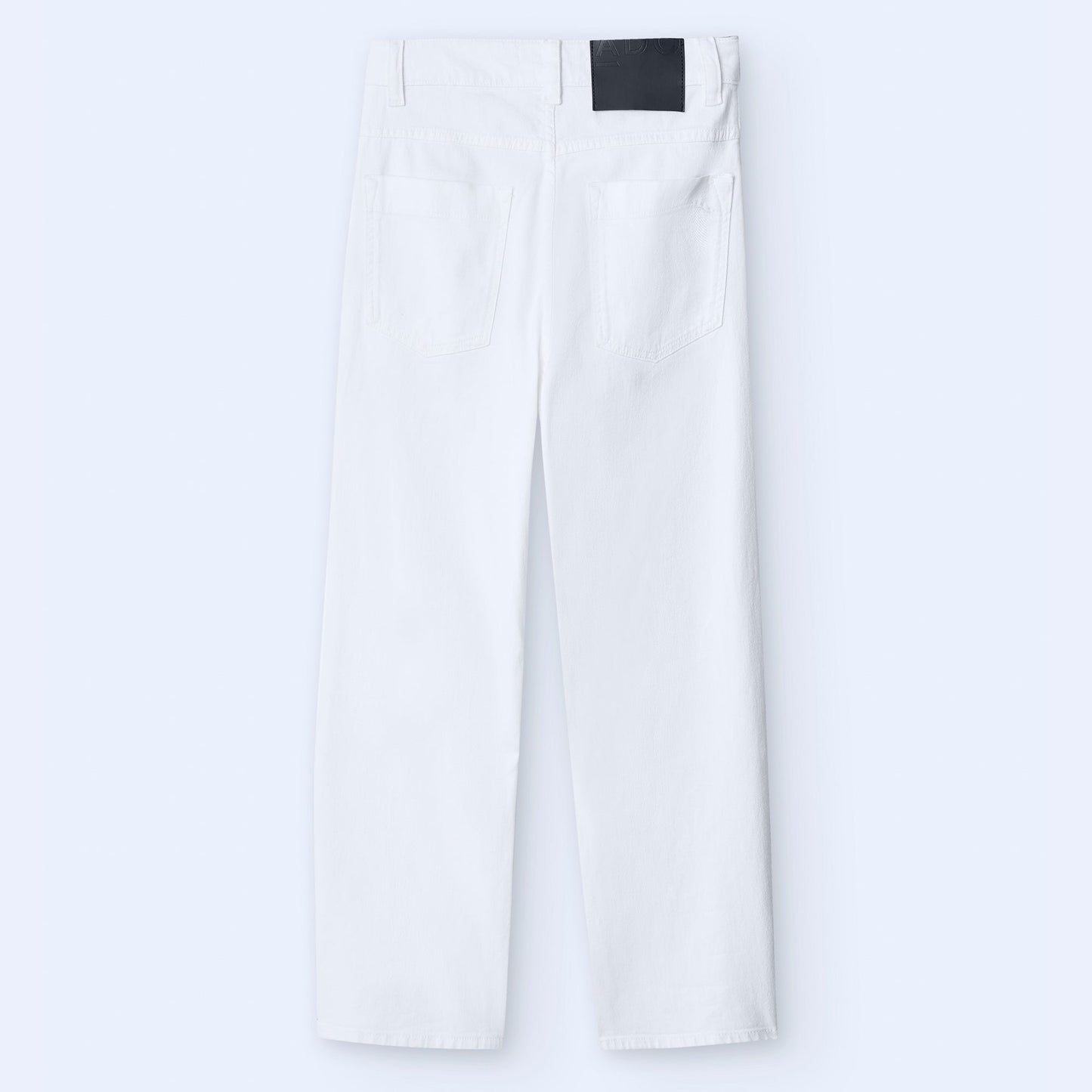 White Denim Trousers with Five Pockets