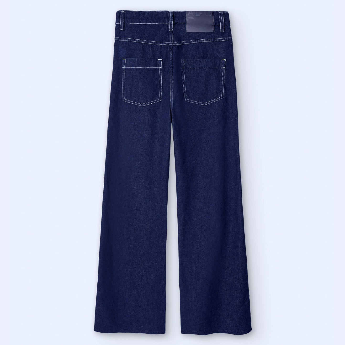Denim Blue Wide-Leg Jeans