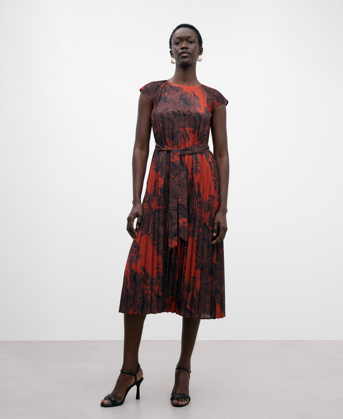 Crinkle Printed Dress