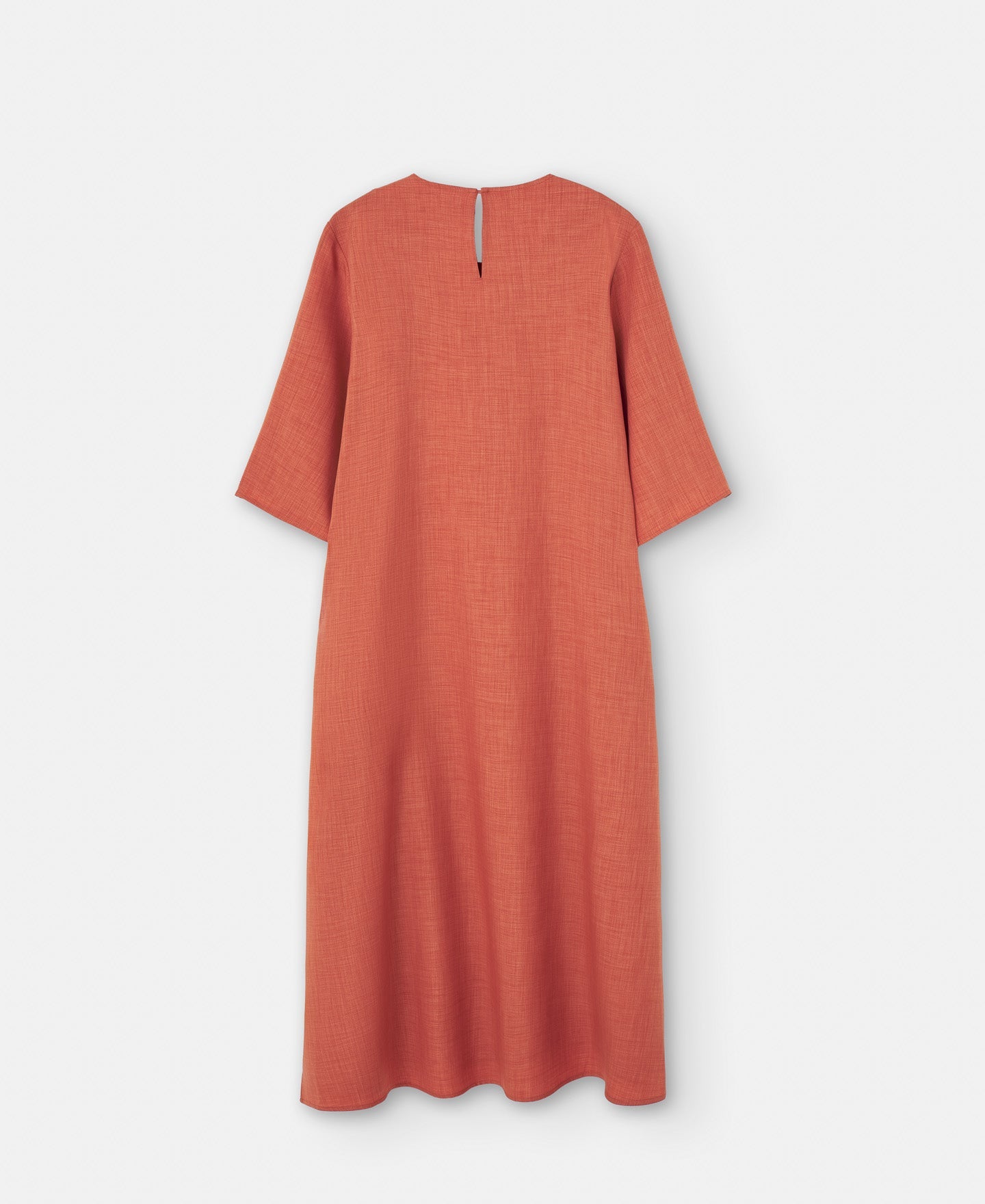 Salmon Recycled Polyester Flared Dress