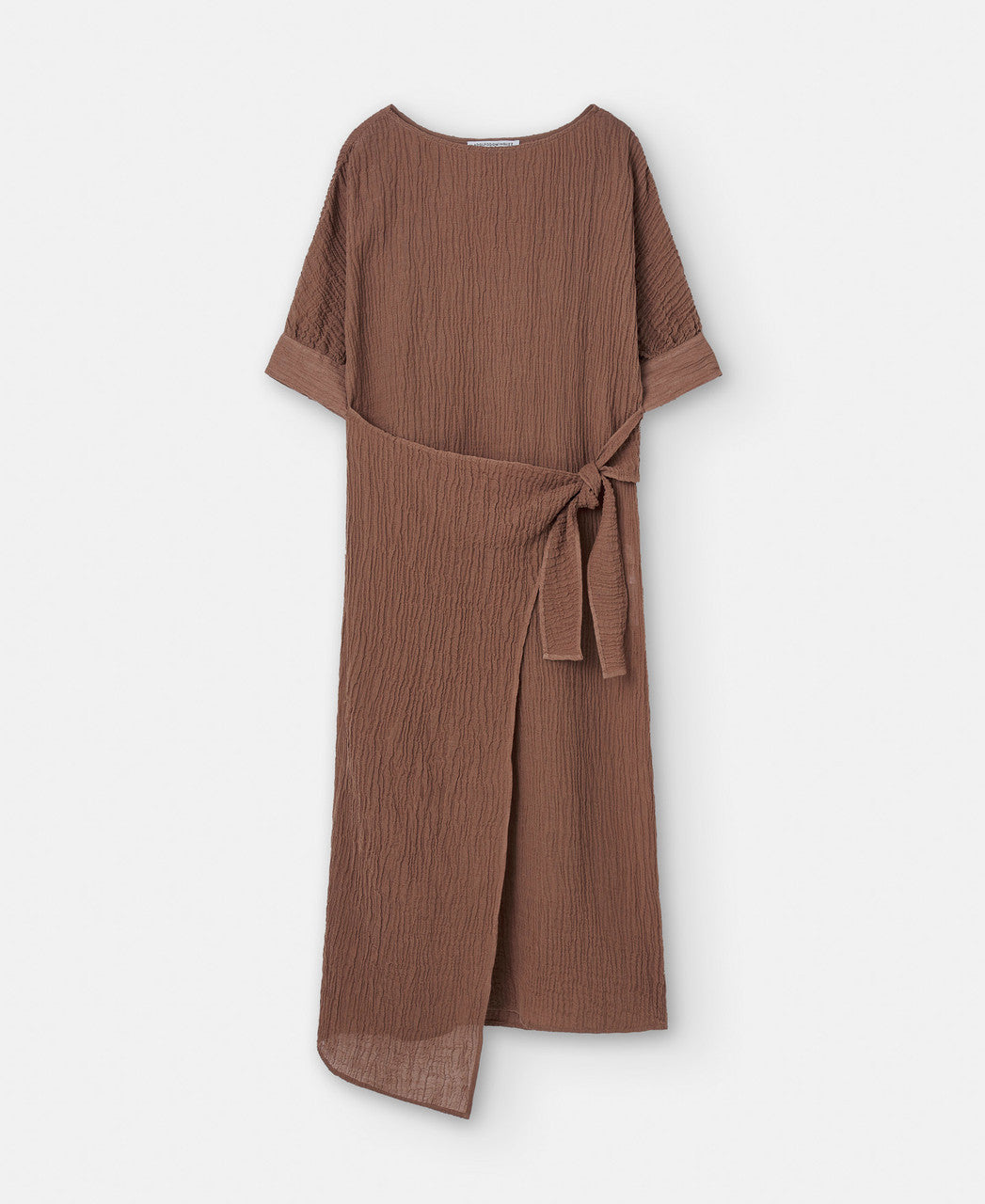 Chesnut Brown Ramie And Cotton Dress