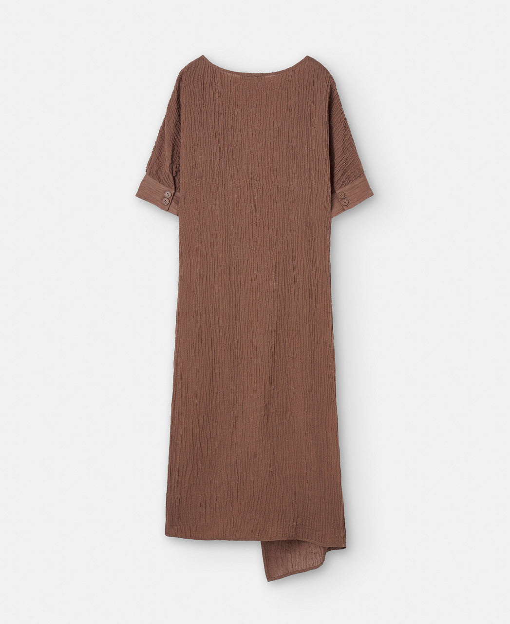 Chesnut Brown Ramie And Cotton Dress