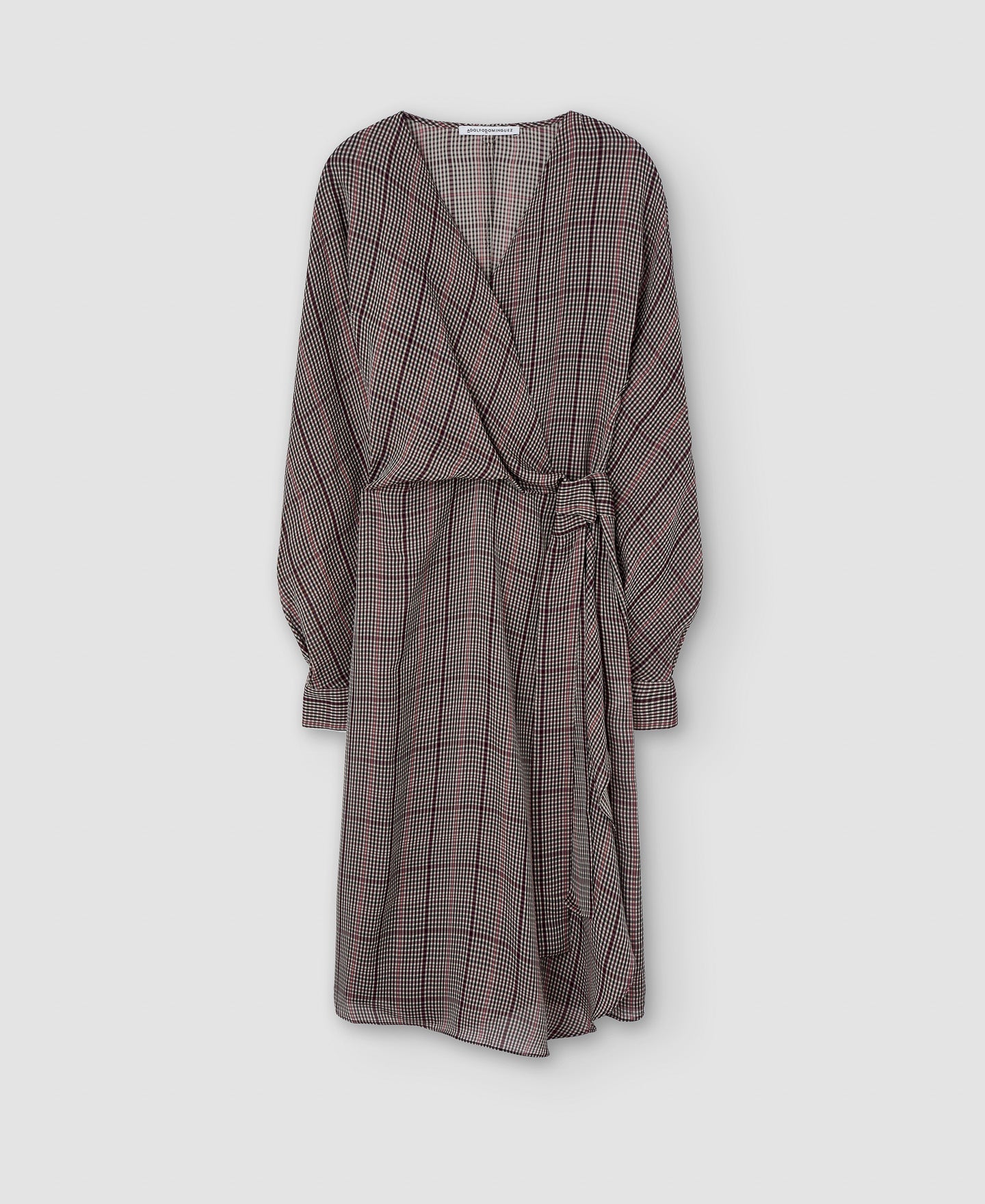Check Viscosa Wrap Dress