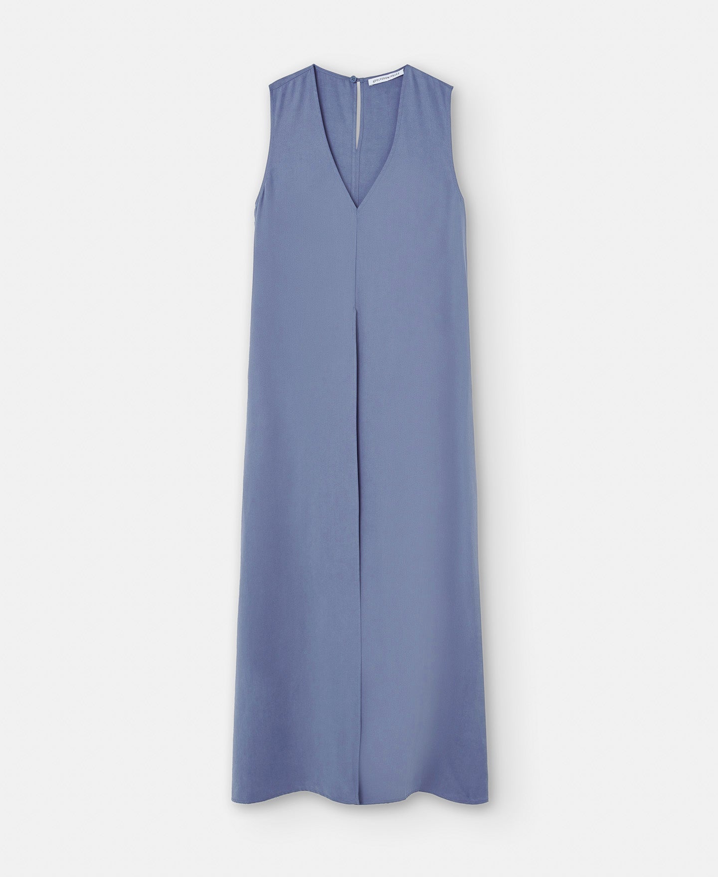 Blue/Grey Flared Dress In Lyocell