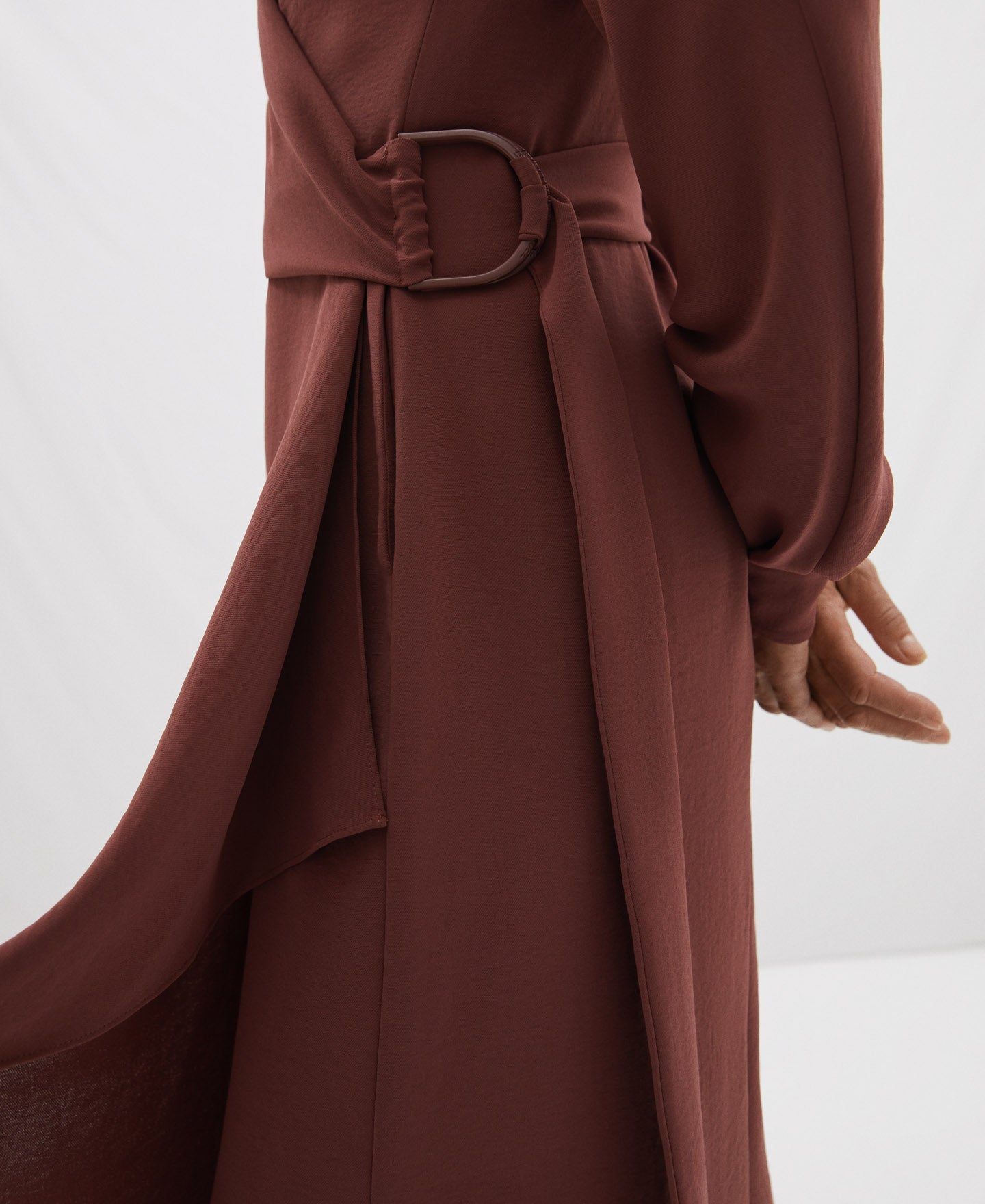 Plum Wrap Dress With Side Lacing
