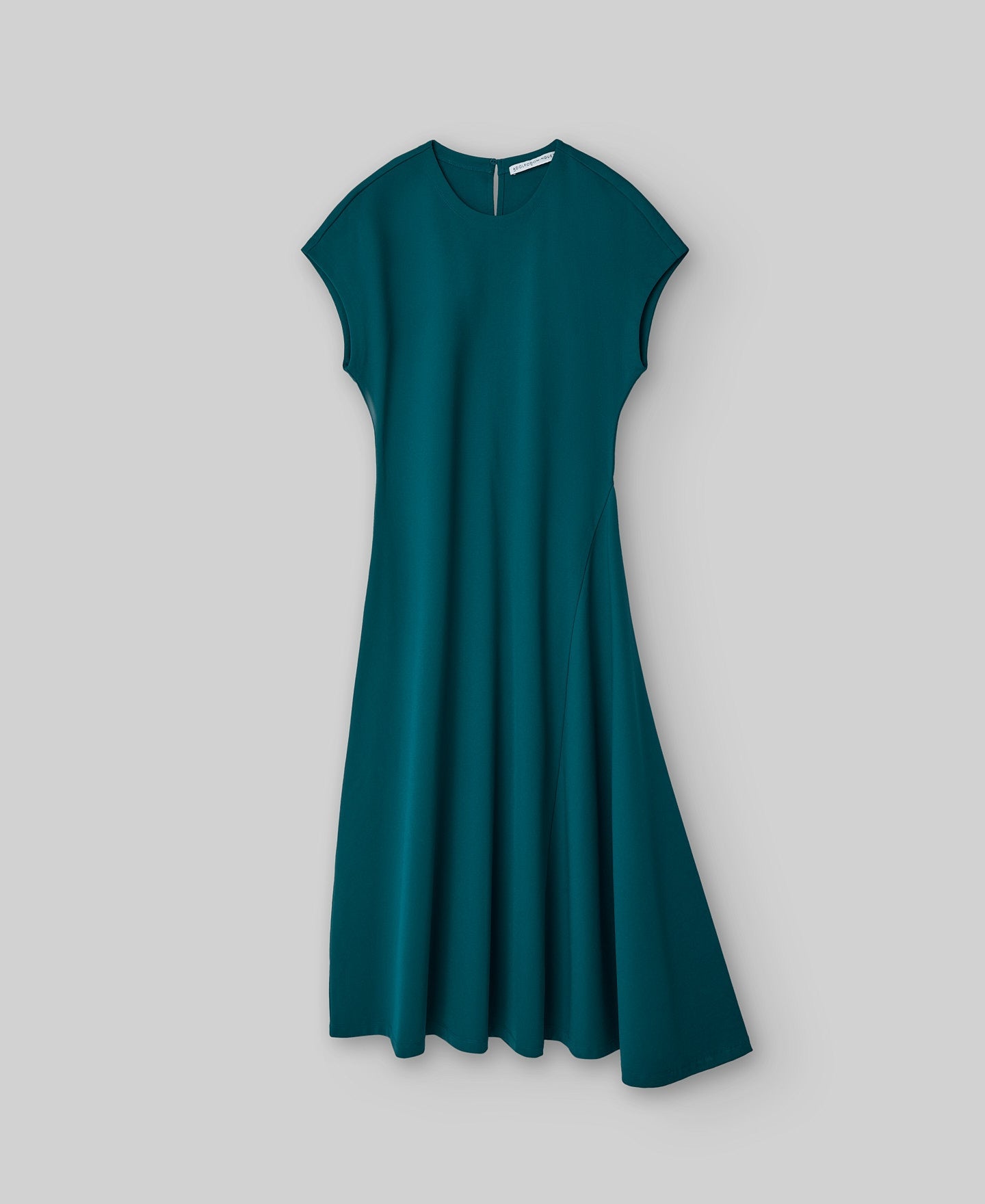 Lateral Godet Dress in Turquoise
