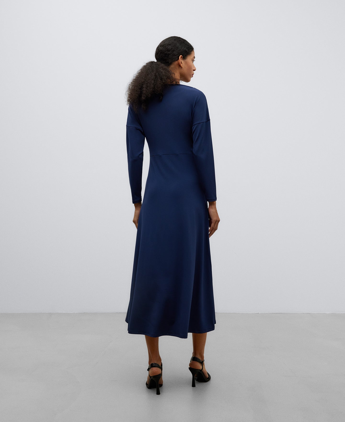 Navy Blue Navy Blue Midi Dress