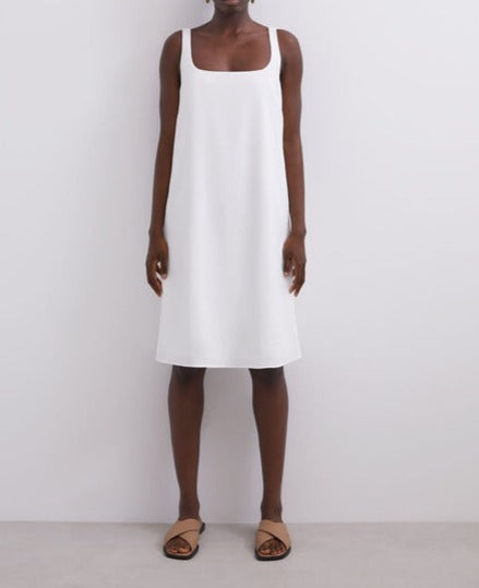 Ecru Square Neckline Dress