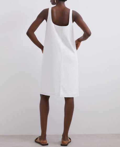 Ecru Square Neckline Dress
