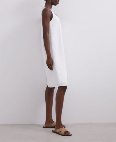Ecru Square Neckline Dress