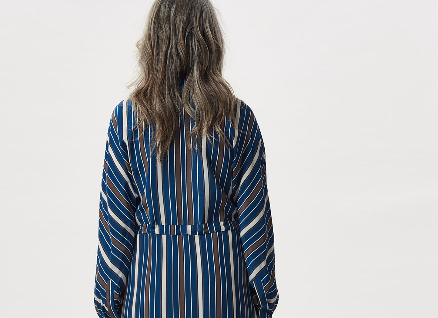 Striped Viscose Shirt Dress