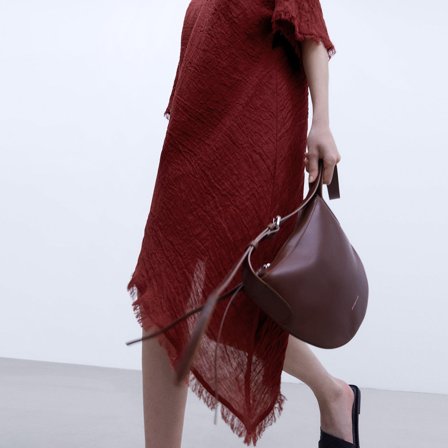 Maroon Linen Asymmetrical Tunic