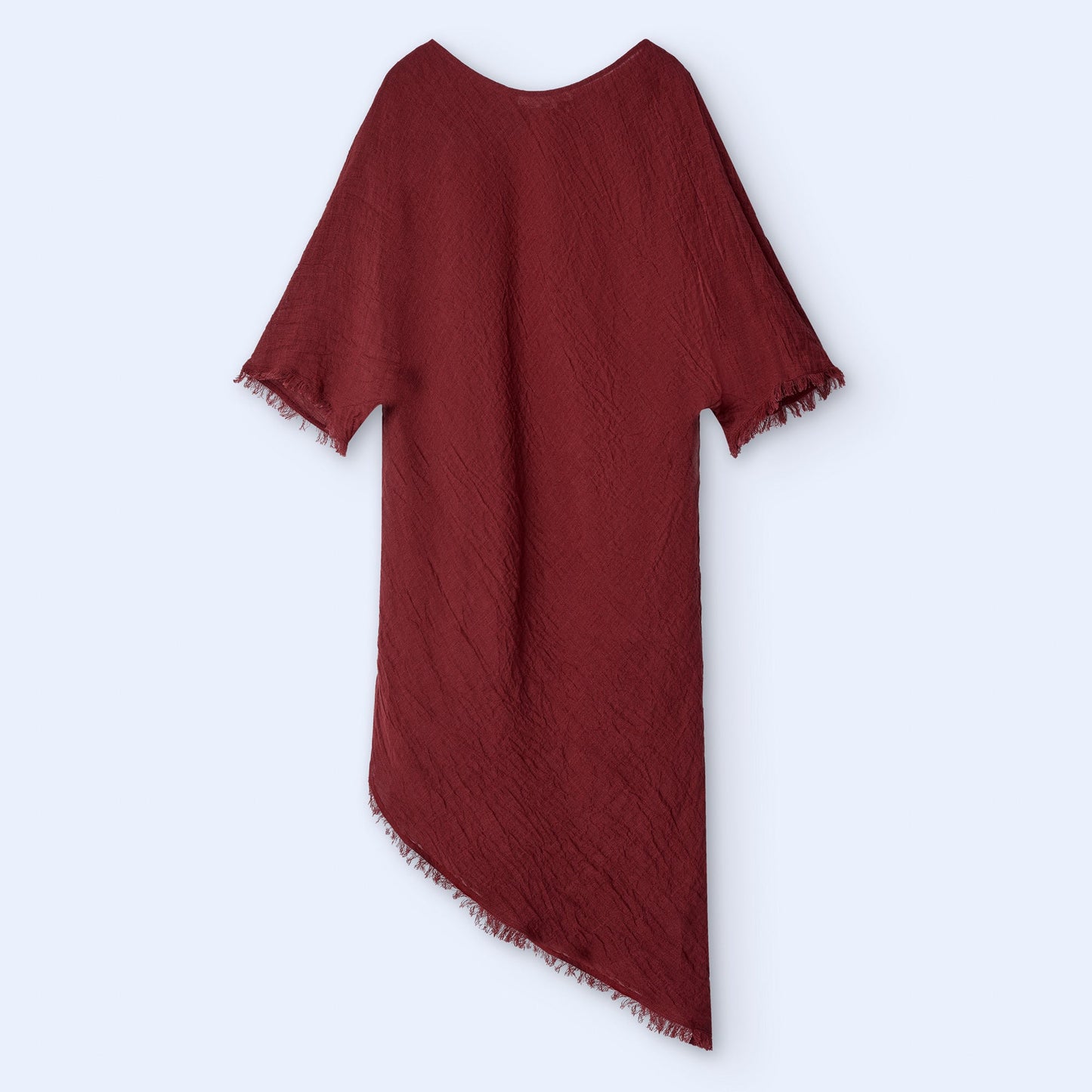 Maroon Linen Asymmetrical Tunic