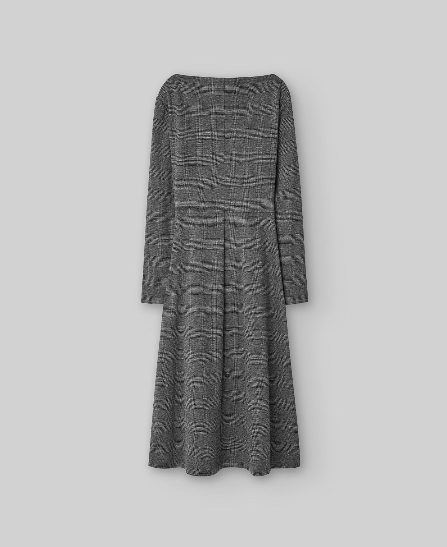 Printed dress with draped waist woman in grey/black