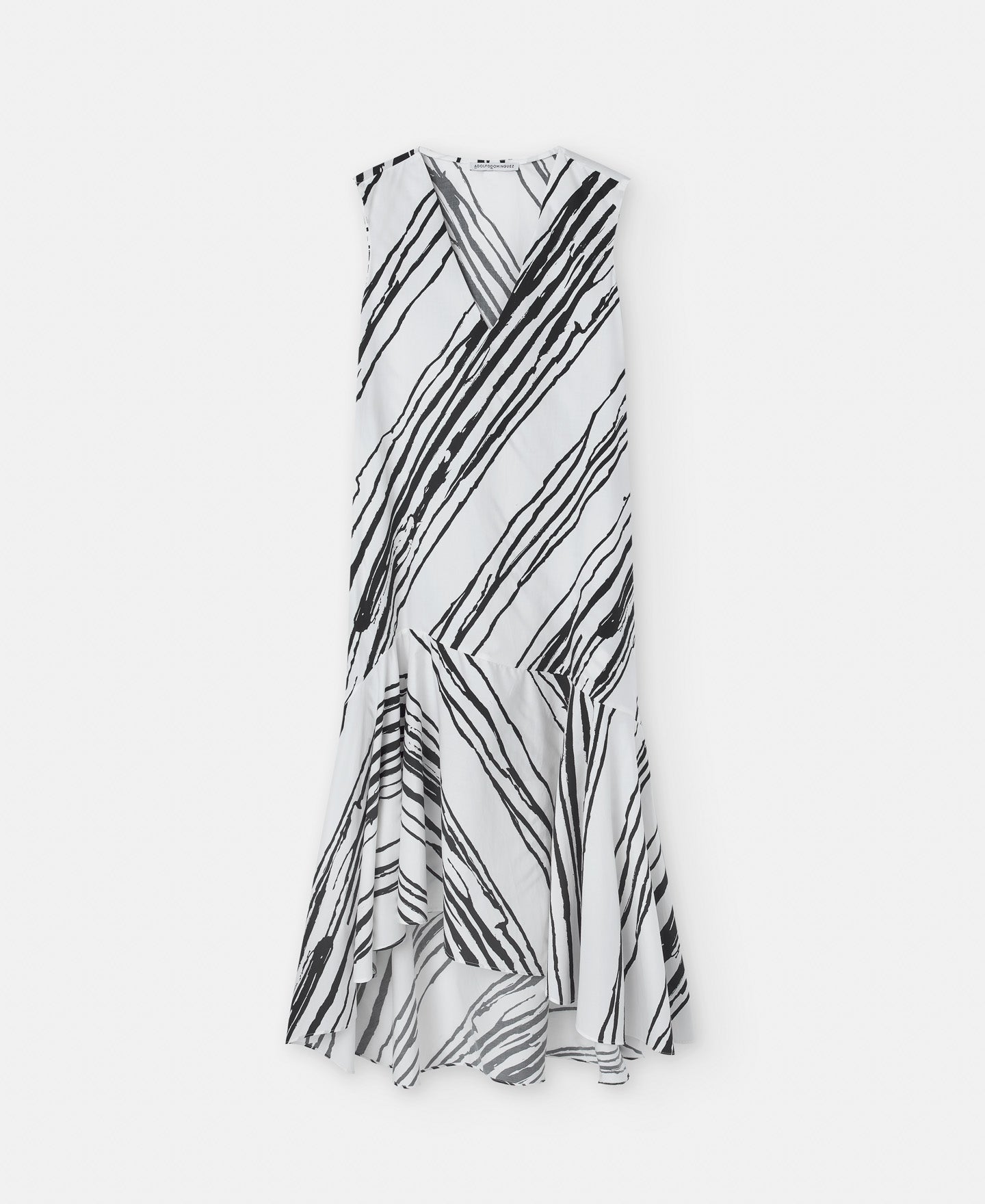 Black And White Printed Dress In Responsible Cotton