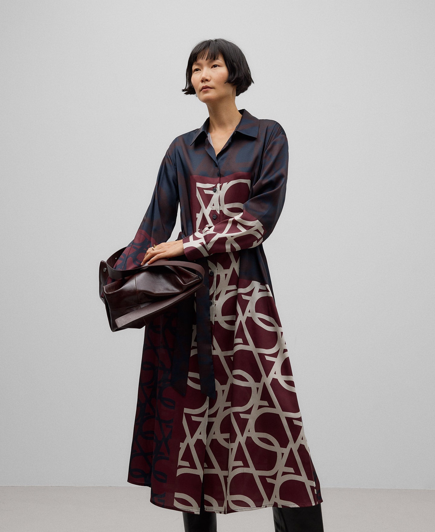 Logo-Printed Shirt Dress