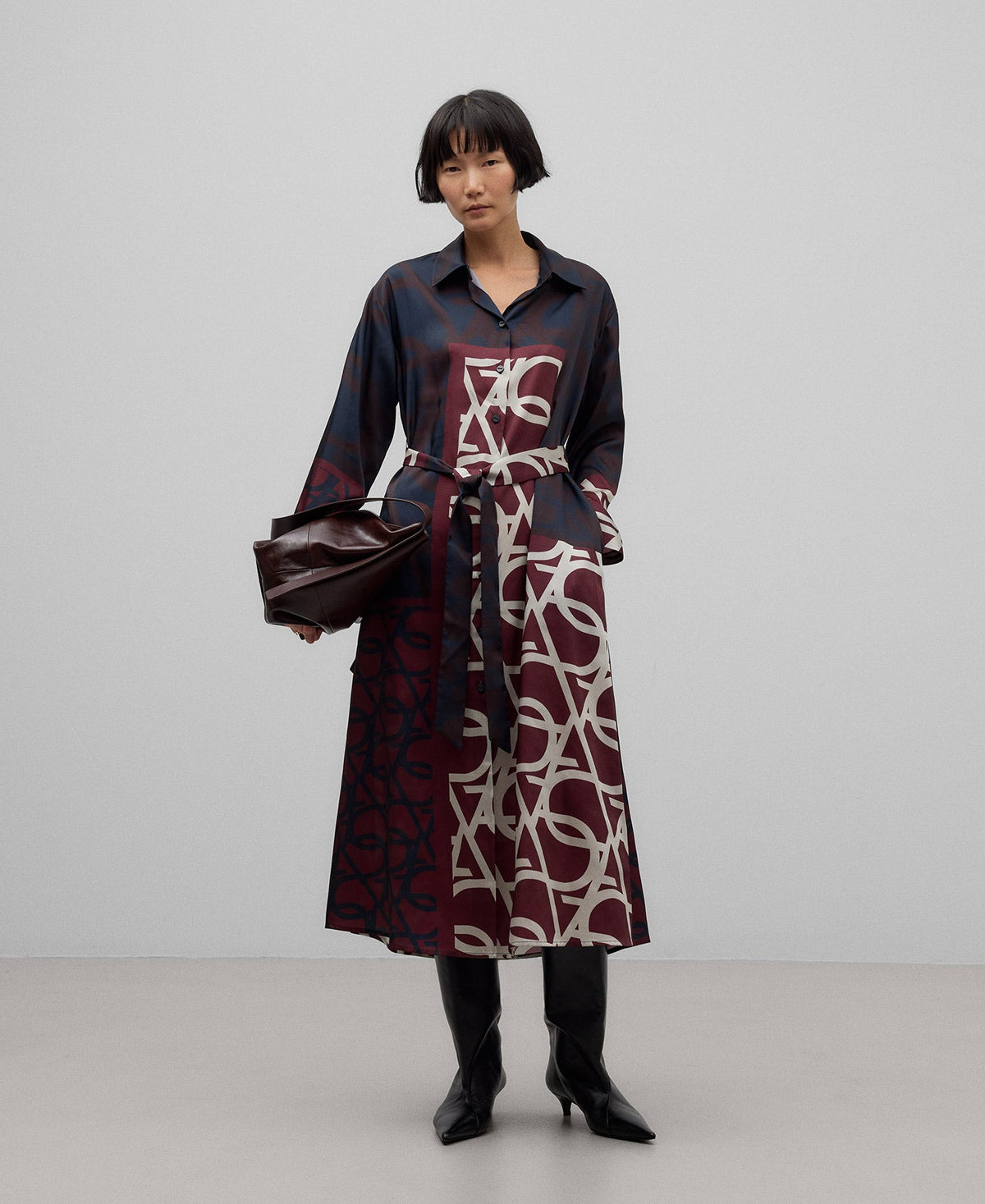 Logo-Printed Shirt Dress