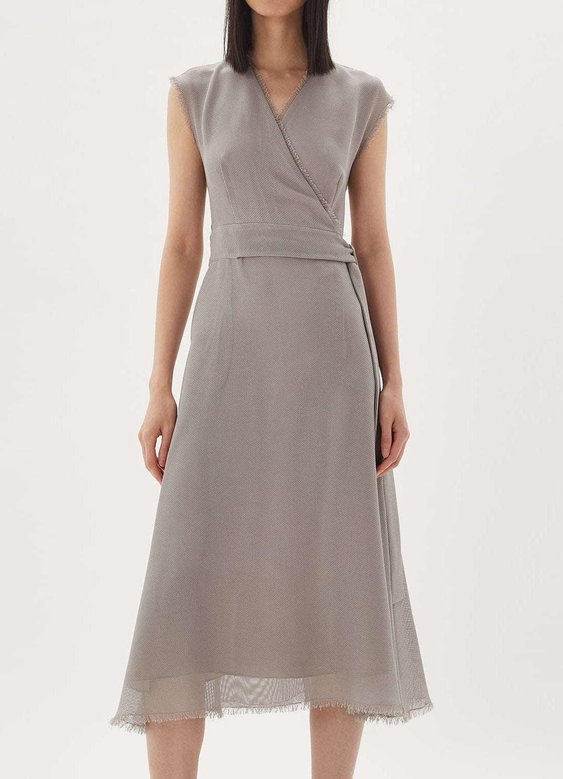 Stone Textured Wrap Dress