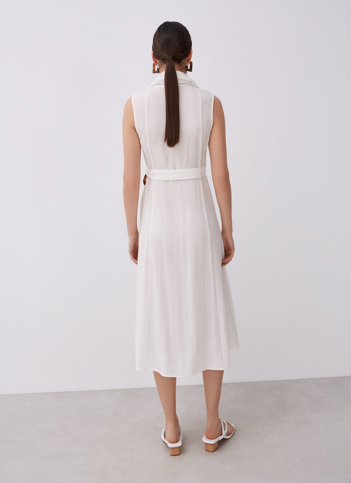 White Midi Wrap Dress