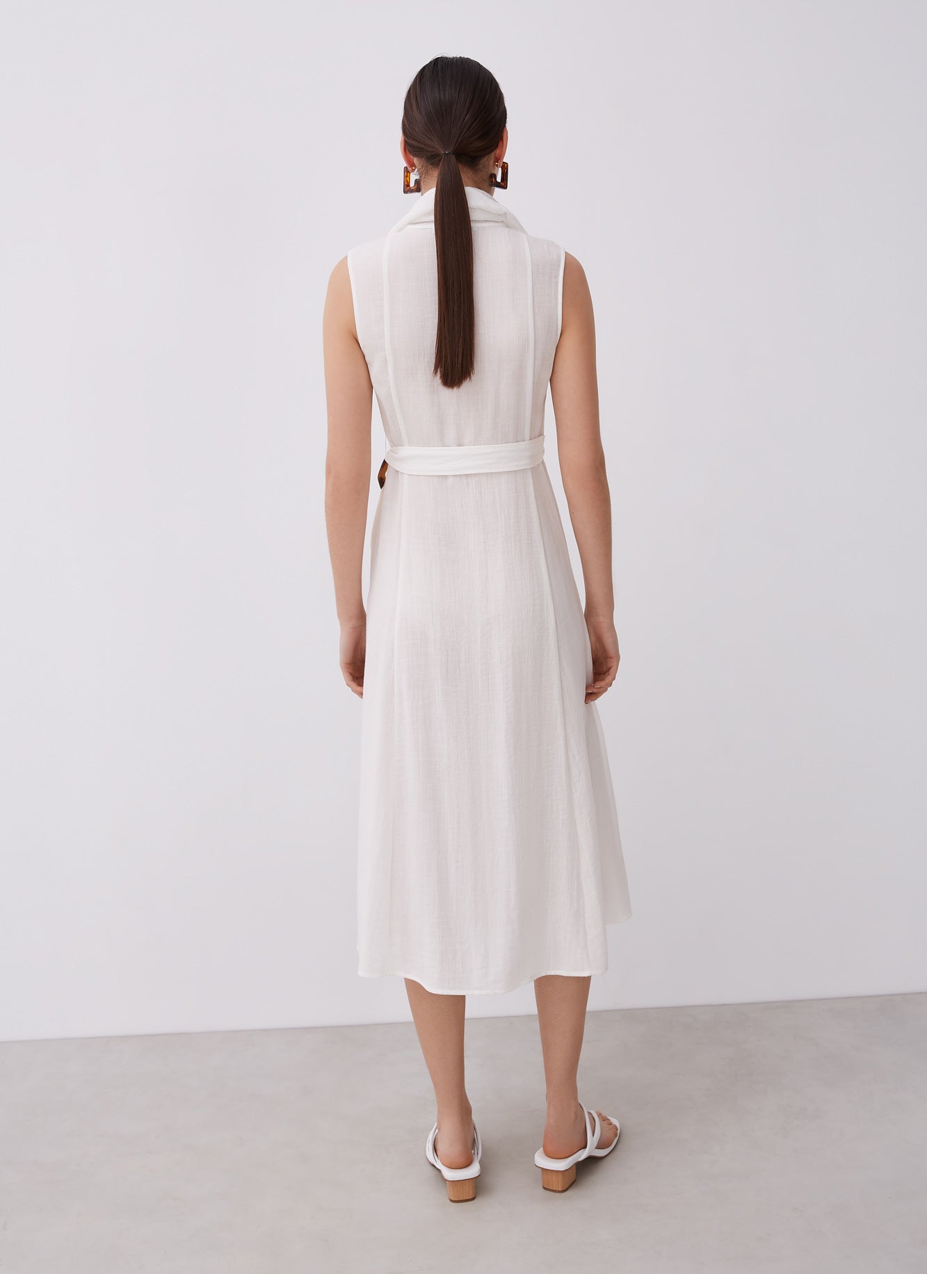 White Midi Wrap Dress