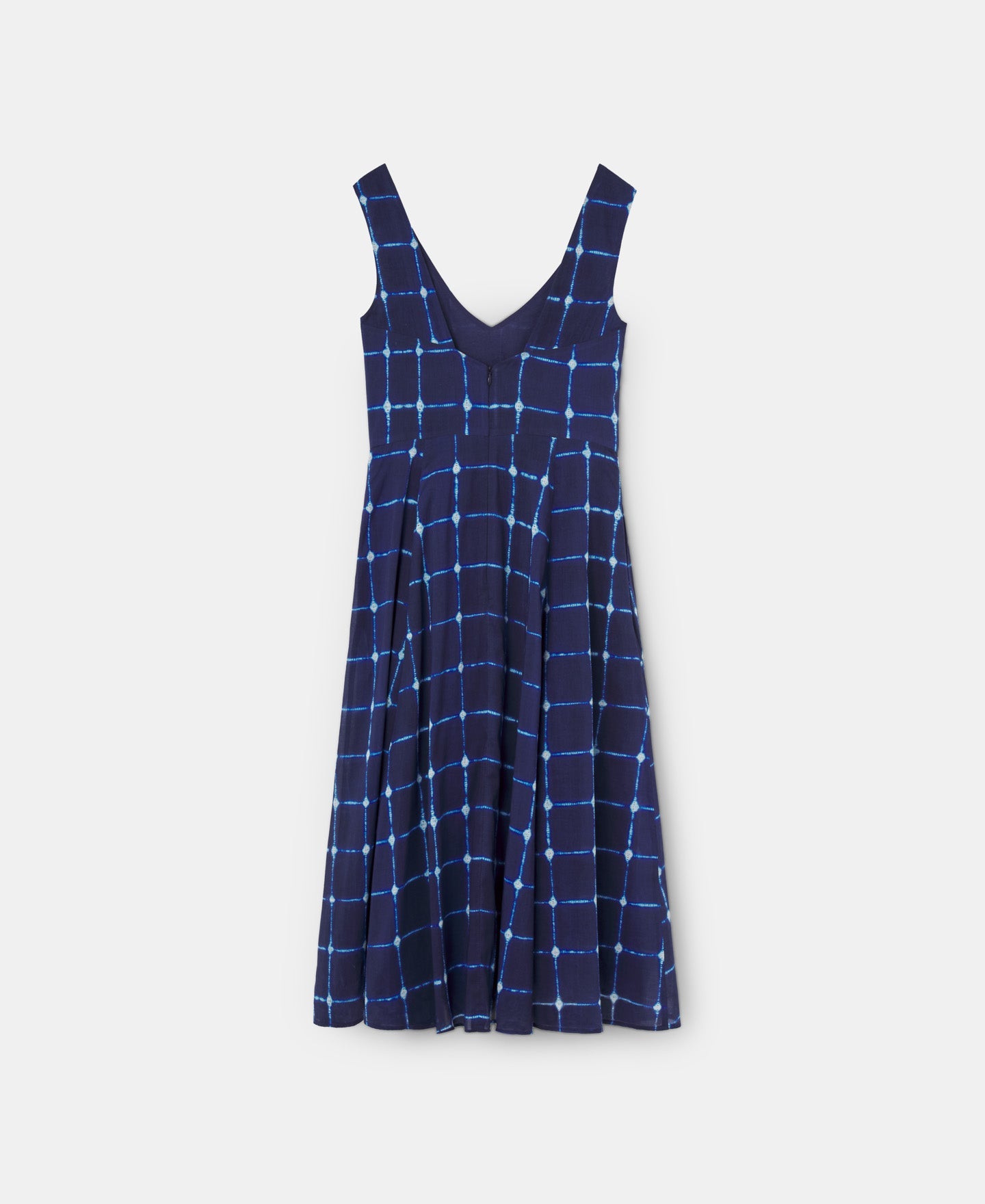 Blue Print V-Necline Printed Midi Dress