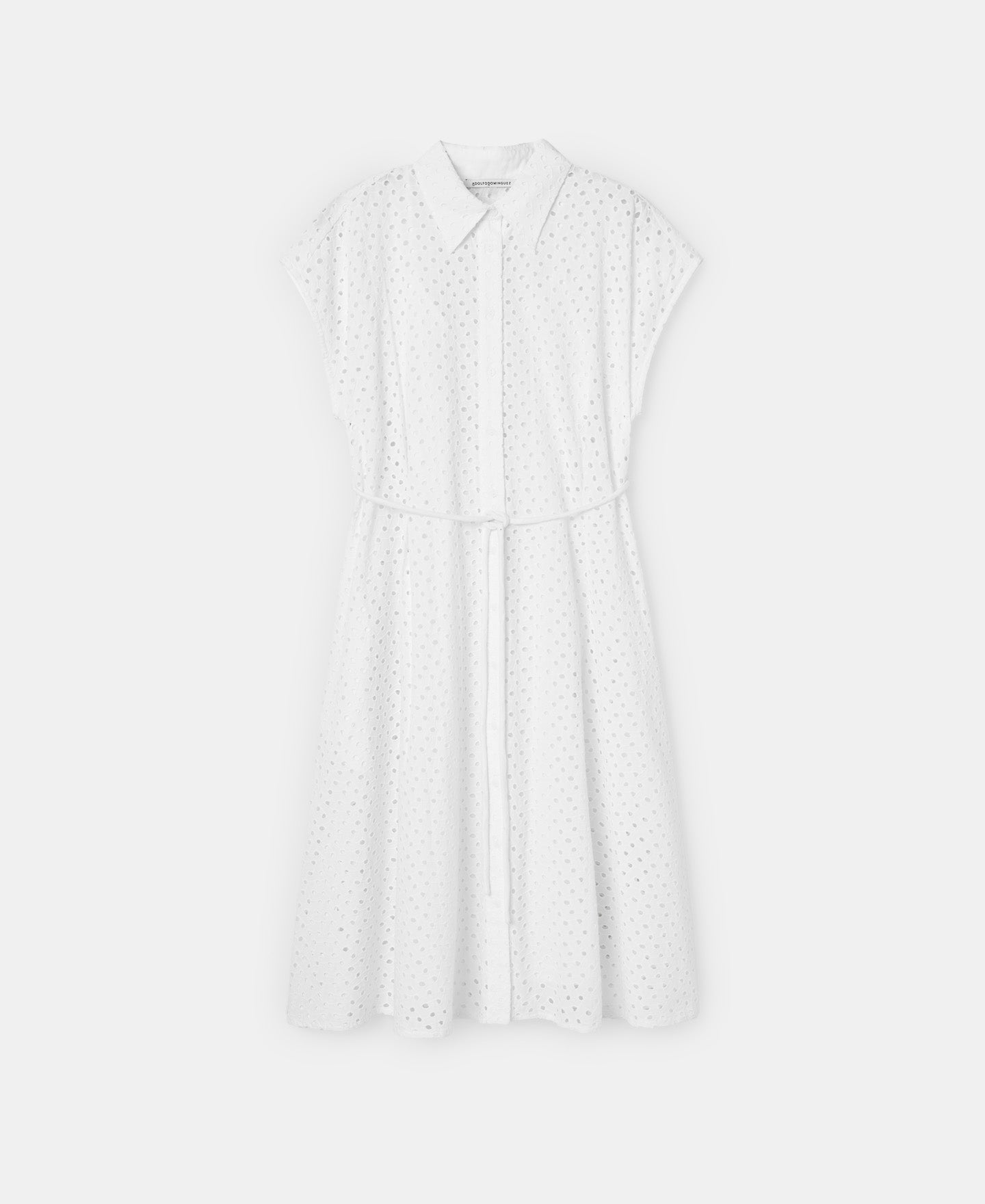 White White Shirt Collar Dress
