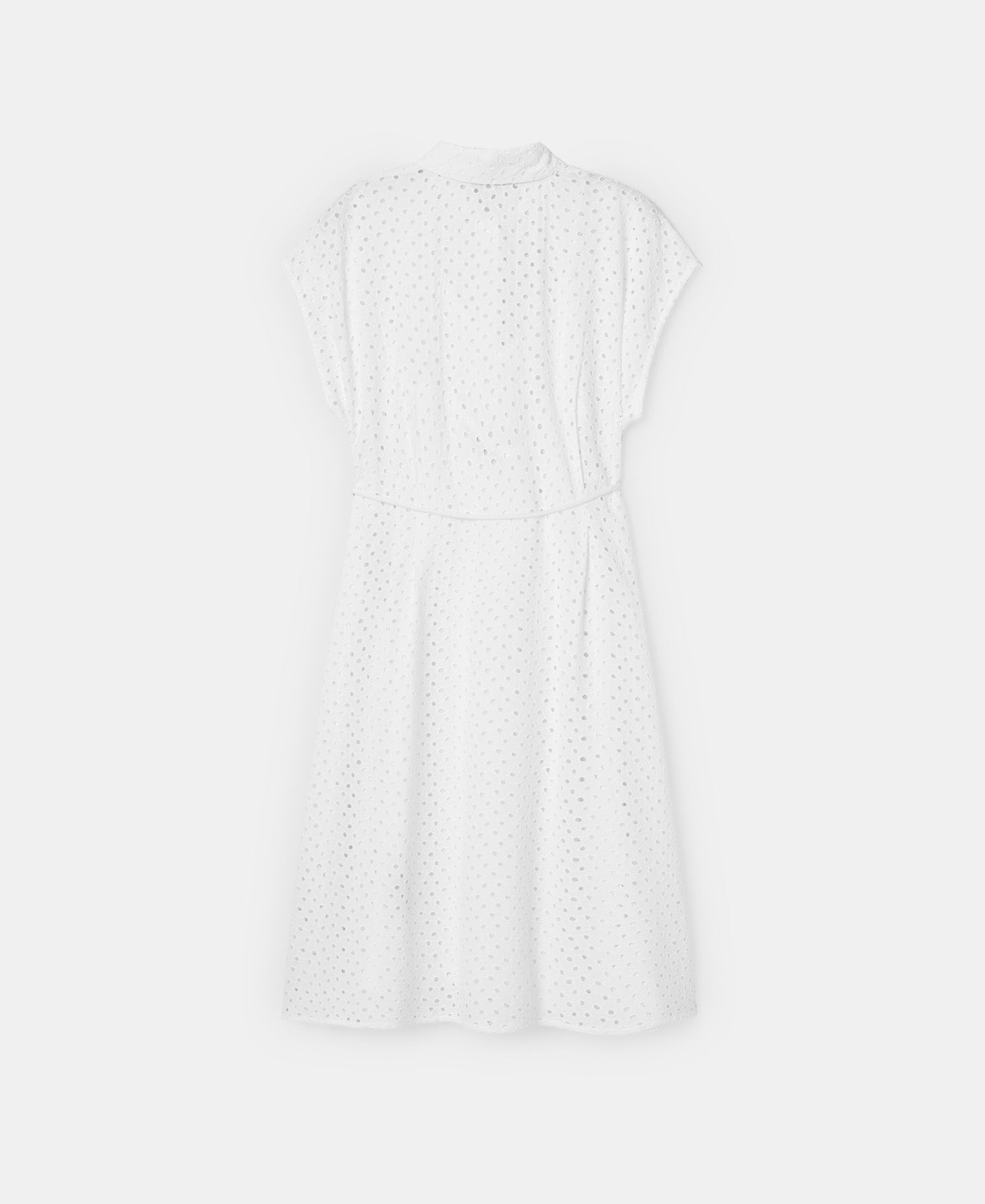 White White Shirt Collar Dress
