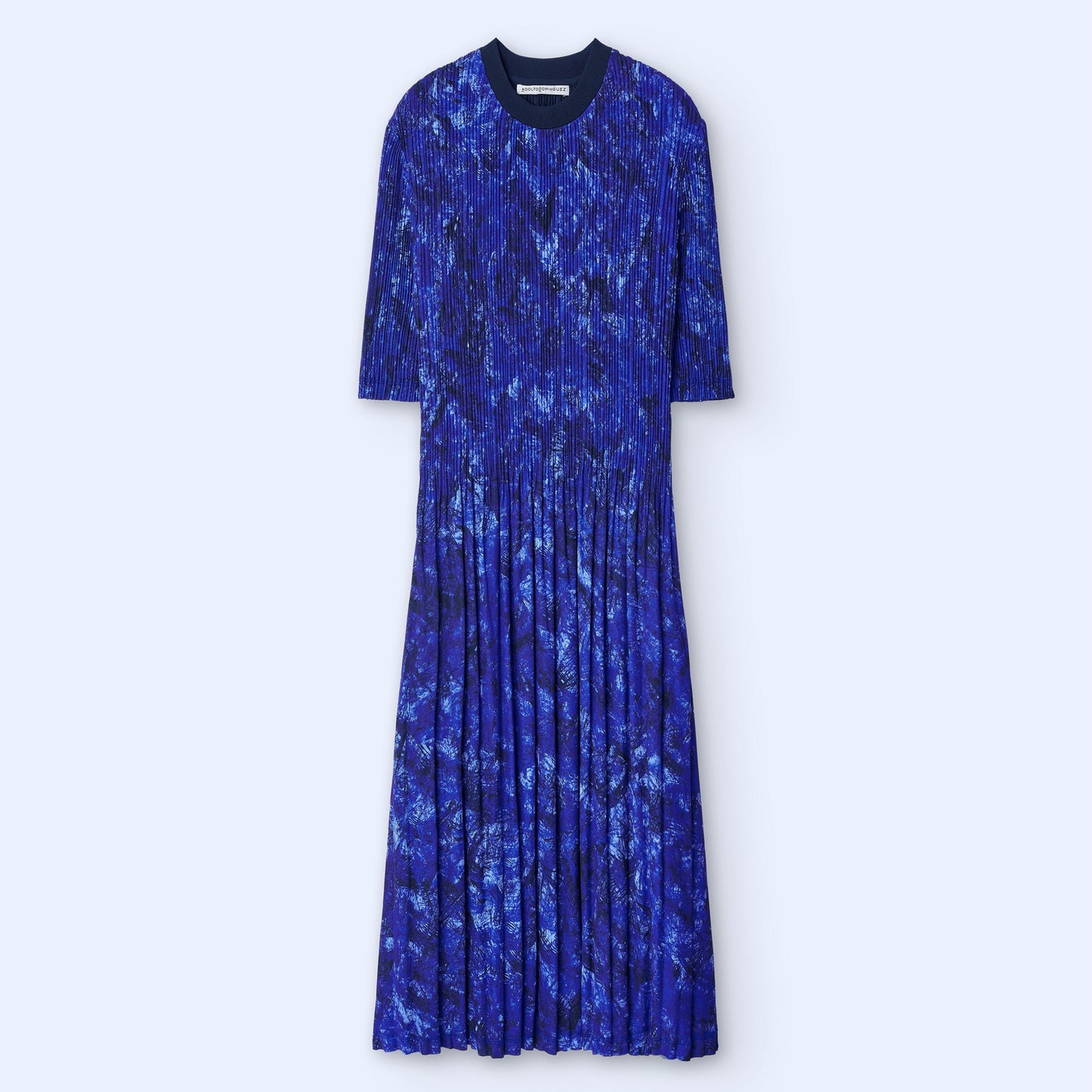 Crinkle Dress with Blue Print
