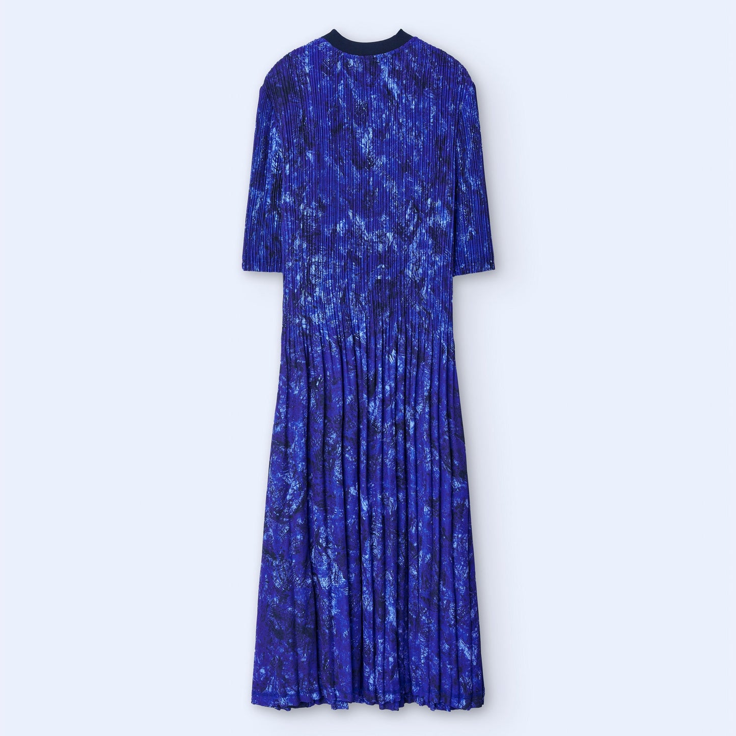 Crinkle Dress with Blue Print