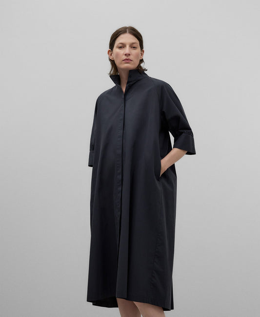 Dark blue Cotton Midi Dress