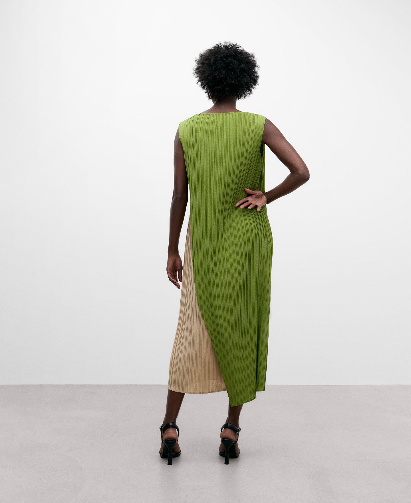 Crinkle Overlay Dress