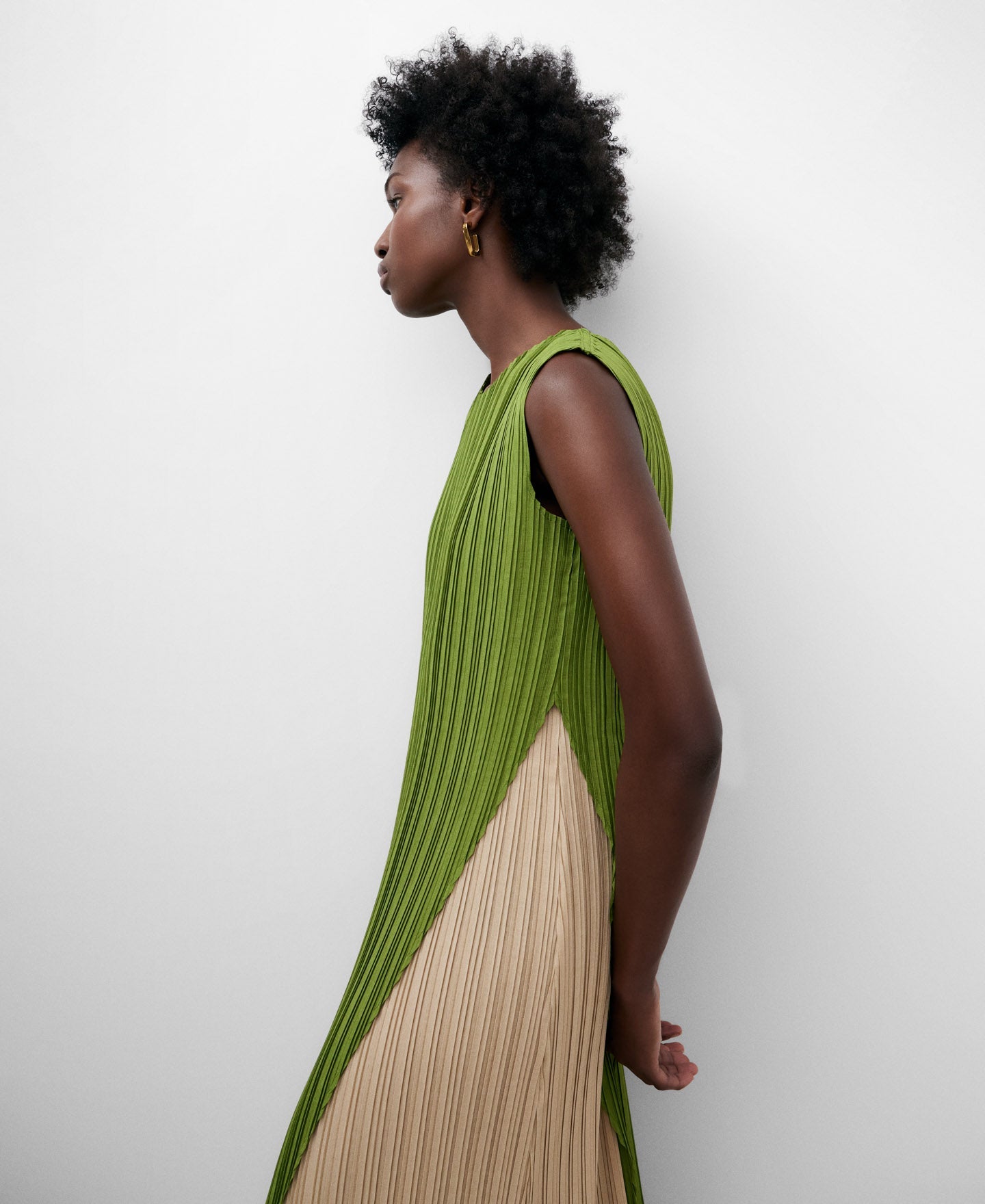 Crinkle Overlay Dress