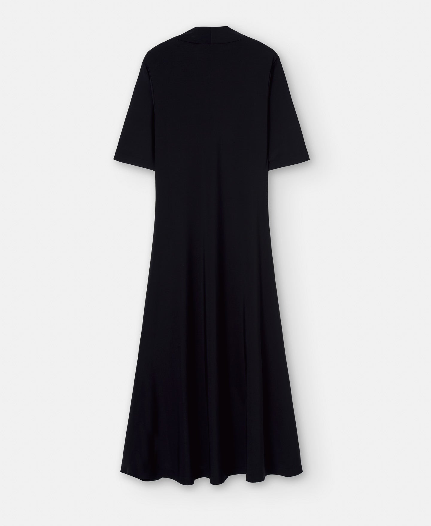 Black Draped Midi Dress
