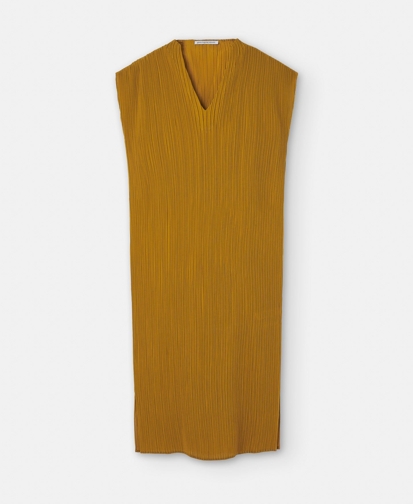 Pistachio Green V-Neck Crinkle Dress