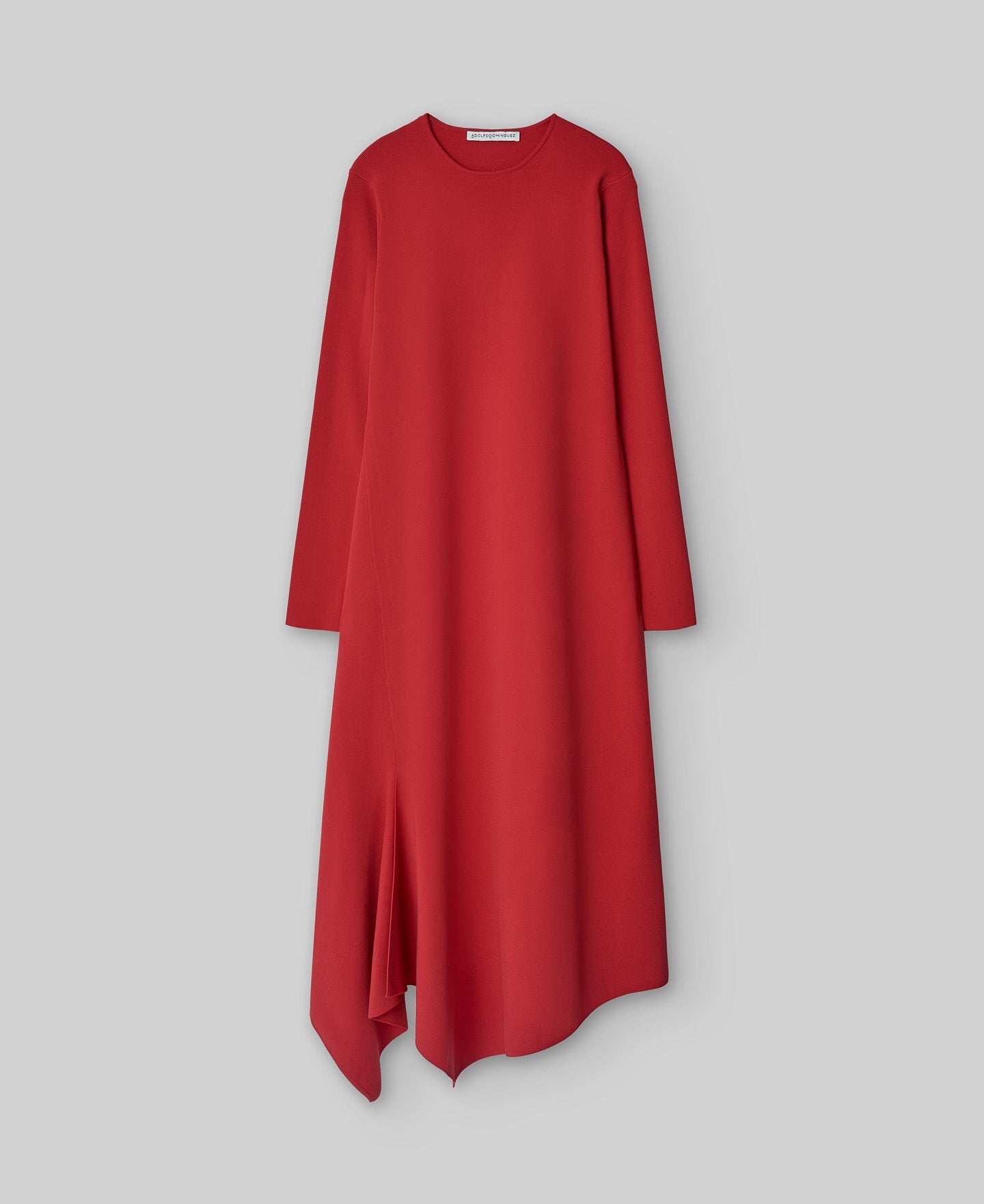 Knit Asymmetrical Dress In Red