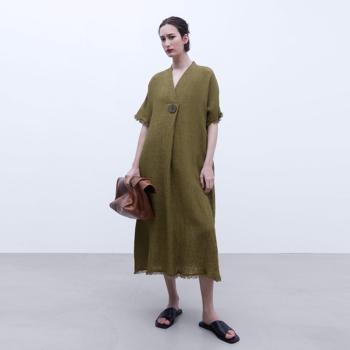 Oversize Linen Maxi Dress