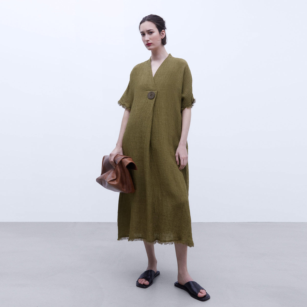 Oversize Linen Maxi Dress