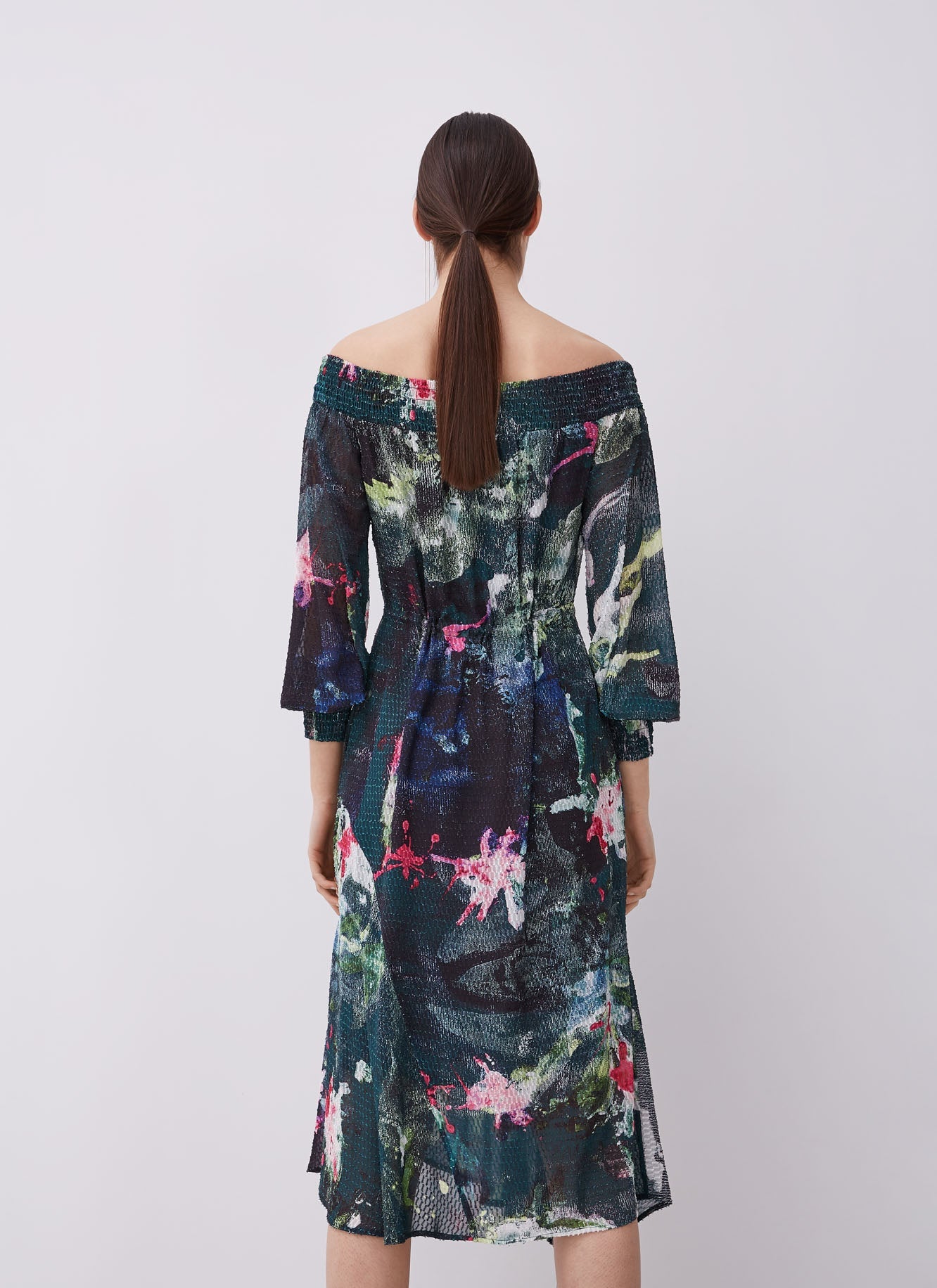 Long Dress With Bardot Neck