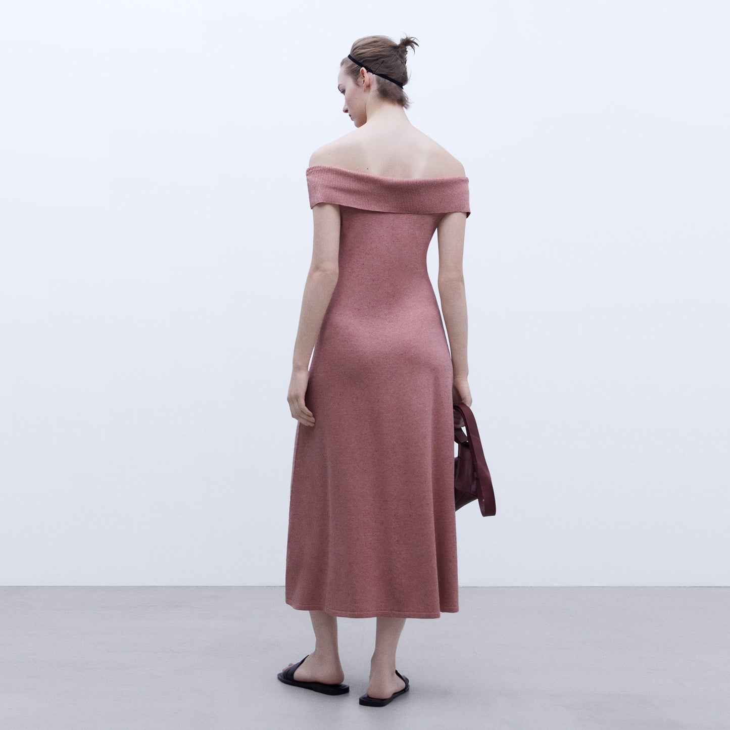 Elegant Pink Bateau Dress