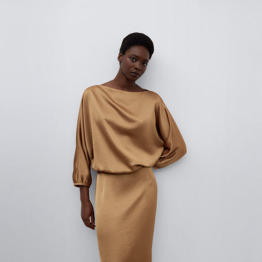 Camel Midi Dress