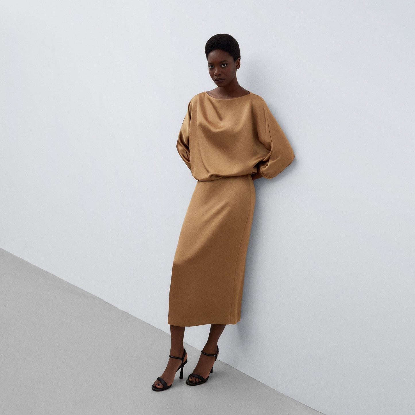 Camel Midi Dress