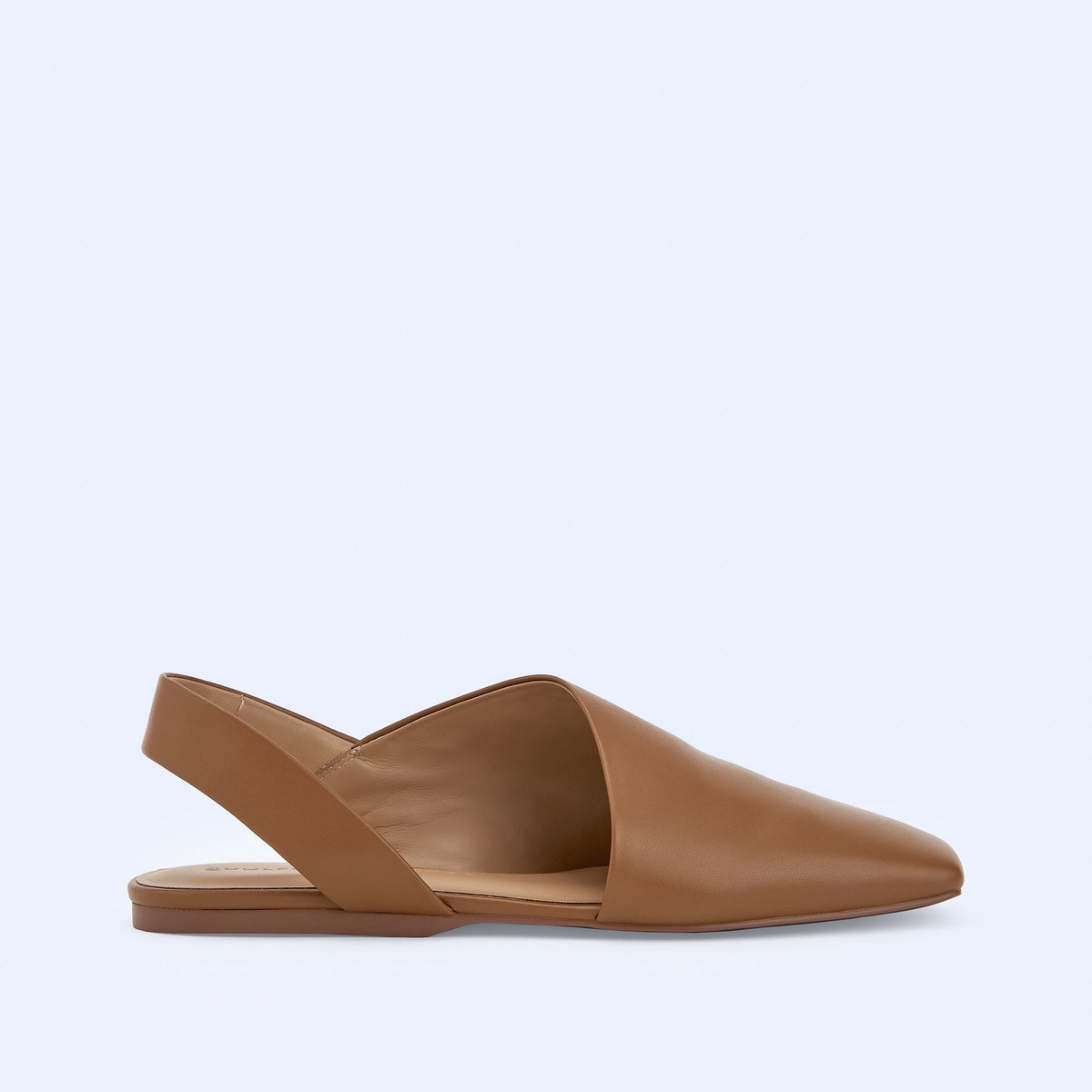 Buff Leather Asymmetric Slipper
